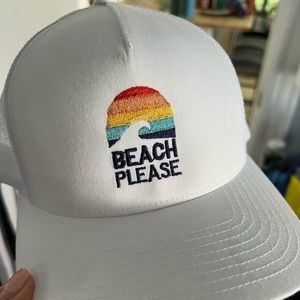 Beach Please white baseball hat